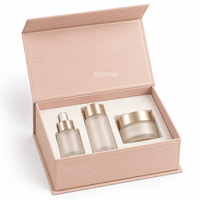 Emballage de soins de la peau de qualité supérieure et durable, boîte rigide à clapet magnétique en papier texturé avec insert en mousse