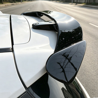 Aileron de toit arrière universel en ABS noir brillant effet fibre de carbone haute résistance pour voiture de sport – Accessoire de modification facile
