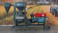 Machine à décortiquer le riz au diesel 1000 kg/h, machine à décortiquer le riz portable, fabricant de machines à décortiquer le riz