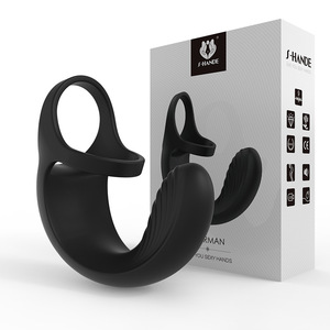 Anneau vibrant en silicone pour adultes avec télécommande, stimulation testiculaire longue durée, blocage du sperme et masseur de prostate - Product Image 1