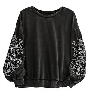 เสื้อฮู้ดโอเวอร์ไซส์สีดำพิมพ์ลายดิจิทัล แขนยาวทรงปกติ สำหรับผู้ชาย ใส่ในฤดูหนาว - Product Image 1