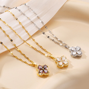 Dernières Symbole Minimaliste Adorable Idée Cadeau Fournitures Pendentif Titane Acier Chaîne Collier pour Femmes Hommes Étudiants Vente en Gros Fit - Product Image 3