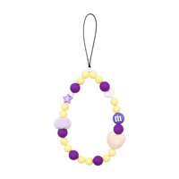 CHINFAI Nouveaux porte-clés en silicone couleur macaron avec perles, fermoirs à pression, cordons pour badges professionnels, colliers et chaînes pour lunettes
