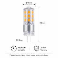 Ampoule LED G4 AC/DC 12V 3W 300LM Ra>80 Courant Constant 18 LED 2835 Plastique Aluminium Utilisation Hôtelière Certifiée RoHS/CE Garantie 2 Ans