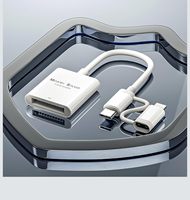 Lector de tarjetas de memoria tipo C con función OTG para computadoras portátiles compatible con transmisión de datos de alta velocidad y tarjetas MS/SDXC
