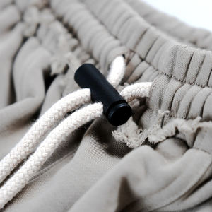 Pantalones Cortos Deportivos Holgados de <span class=keywords><strong>Tela</strong></span> de Alta Calidad con Bordes Enrollados, Cintura Elástica con Cordón, Pantalones Cortos de Verano para Hombre, Estilo Casual para Uso Diario - Product Image 5