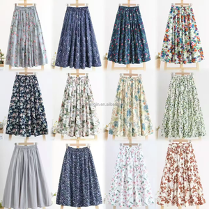 Manufacturer Wholesale Summer Midi Pleated <strong>Skirt</strong> <strong>Plus</strong> <strong>Size</strong> Women's Elastic High Waisted Satin Plain A-line <strong>Skirt</strong> - Product Image 3