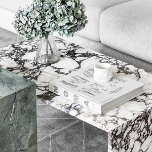Custom Size Home Decor <strong>Rectangle</strong> Sofa Bed <strong>Side</strong> <strong>Table</strong> Luxury Calacatta Violet Square Marble Coffee <strong>Table</strong> - Product Image 4