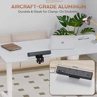 Prise de bureau à clipser de type G standard britannique, 3 prises britanniques avec USB-C 20W PD Charge rapide USB-A, station d'alimentation compacte à clipser