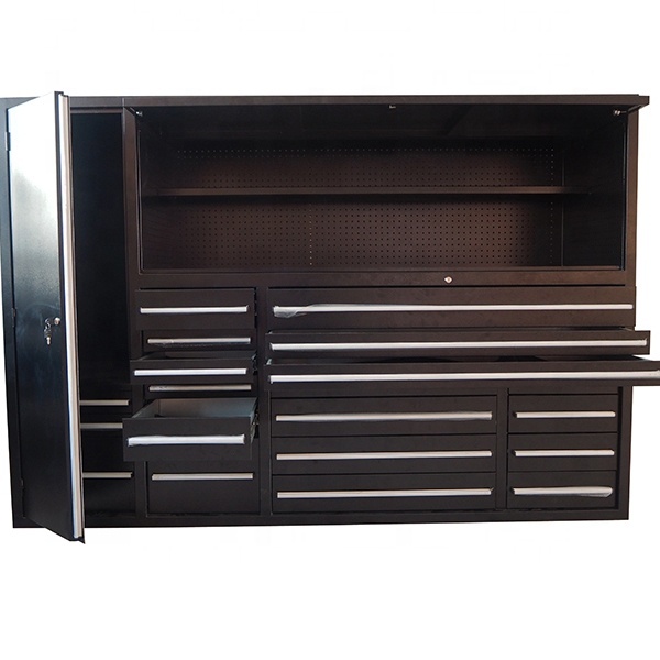 Garage Workshop Tool Cabinet Metal Black