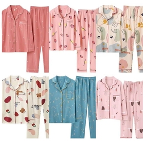 2550 Mùa Thu Ngủ Mặc Phụ Nữ 2 Mảnh Quần Áo Ngủ Cotton In Áo Quần Áo Nhà Pyjama Thiết Kế Pajama Đêm Phù Hợp Với Đối Với Phụ Nữ - Product Image 1