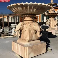 Statue de Jardin Éléphant Grande Taille Fontaine Extérieur 107cm