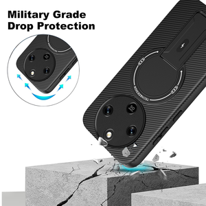 Funda para Móvil Honor <span class=keywords><strong>600</strong></span> Pro/<span class=keywords><strong>600</strong></span> Lite/Play 10A/X8d 9, Textura de <span class=keywords><strong>Fibra</strong></span> de Carbono Premium de Lujo, Soporte Magnético para Auto, Antigolpes - Product Image 4