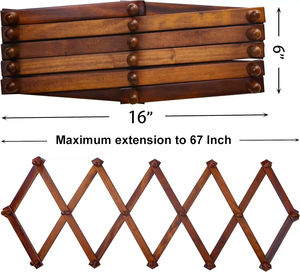 Duvara monte ahşap portmanto bambu mandal kanca ev palto askılık portmanto için şapka, giysi, havlu - Product Image 3