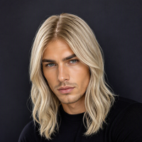 Perruque Lace Frontale Blond Cendré Ondulée Cheveux Humains Raie Latérale Naturelle Ondulations Souples Pré-Pluckées Ligne de Cheveux Pré-Plumée Bonnet Sans Colle Personnalisable