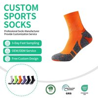 Chaussettes de course professionnelles absorbant la transpiration, respirantes, mi-mollet, antidérapantes, pour marathon, avec logo personnalisé, chaussettes de sport