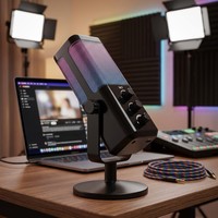 Microphone à condensateur cardioïde haute sensibilité M7, microphone audio USB professionnel de bureau pour l'enregistrement YouTube et la diffusion en direct