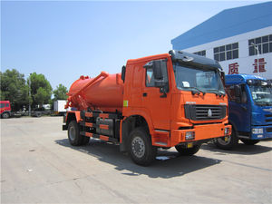 10 toneladas de HOWO de succión de aguas residuales de camiones 10.000 litros de alcantarillado lodos sépticos líquidos de drenaje de succión de vacío - Product Image 2