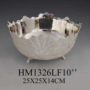 สังกะสีคำSilverและGoldจานผลไม้อินเดียบนโต๊ะอาหารเค้กลูกอมชาม - Product Image 3