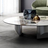 Table basse de luxe tabouret en pierre de marbre blanc naturel Table d'appoint de style moderne ensemble pour salon entrée meubles de maison