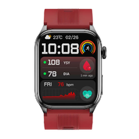 Reloj Inteligente S101 para Monitoreo de Salud, con Alarma SOS, Llamadas, Pantalla AMOLED, Resistente al Agua IP67, Batería de 5-10 Días, Presión Arterial