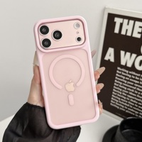 Coque de téléphone mate douce pour la peau 2-en-1 en TPU et PC avec chargement magnétique sans fil entièrement enveloppante pour iPhone 18 Pro Max 17 16