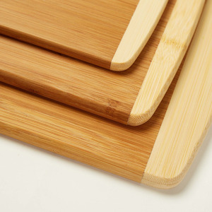 Bamboo cutting board <b>set</b>, directly from manufacturer, is a kitchen utensil for cutting vegetables and other kitchenware. - Product Image 1