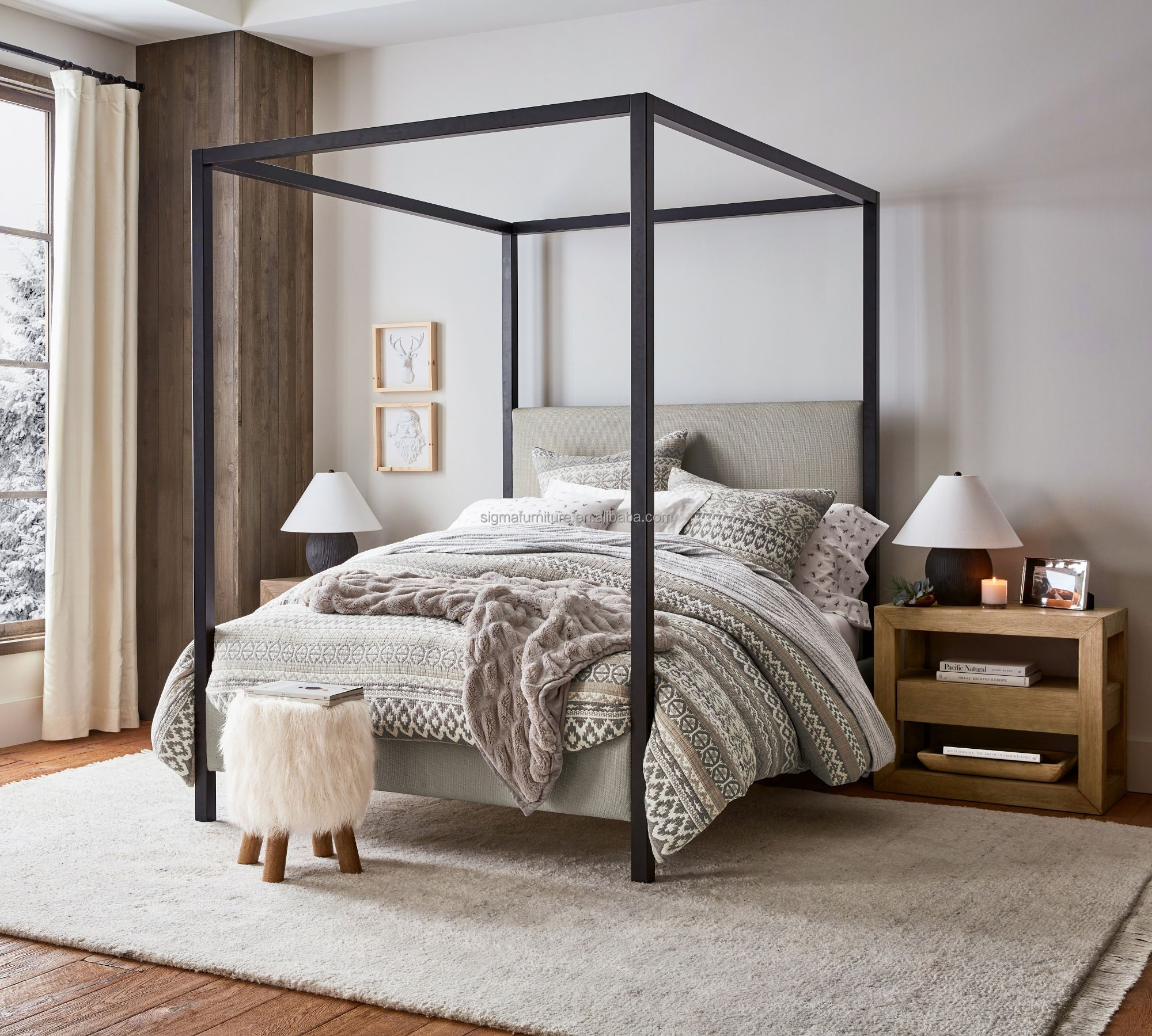 High quality modern home decor nightstand, bedside drawer storage bedside table bed side nightstand