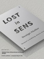 Enseigne publicitaire YXM personnalisée avec logo, haut de gamme, épaissie et ajourée, pour façade de studio/boutique, usage commercial, type suspendu