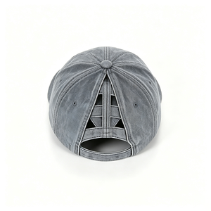 Gorra de béisbol deportiva de algodón lavado con orificio para cola de caballo y moño alto, ajustable, vintage, desgastada, unisex, al por mayor - Product Image 4