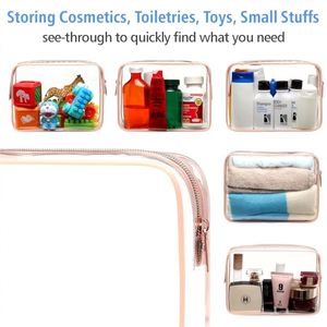 Custom Logo Printed <b>Transparent</b> PVC <b>Makeup</b> <b>Bag</b> for Promotional Events, School Supplies, Graduation Gifts - Product Image 4