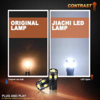 JIACHI Vente en gros d'usine W5W Super lumineux pour T10 Auto Car Led Lights 9SMD 2835Chip 168 Trunk Lamp Bulb 194 501 High Power DC12V