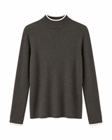 Pull en tricot pour femme, col mi-haut, coupe classique, en laine et polyester, uni, automne-hiver