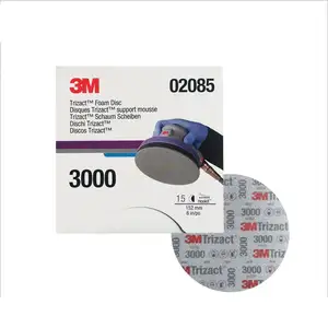 3m 02085 Wet Dry Sandpaper Sanding Block Soft Abrasive Sponge Pad 6 Inch 3000 Grit 15pcs/pack Silicon Carbide Grey UK Disc