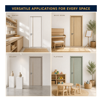 Porte intérieure contemporaine en aluminium et bois avec panneau en cristal de carbone, isolation phonique pour chambre, appartement, villa