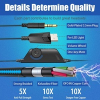 Harga Pabrik Headset Gaming Stereo G9000 untuk PS4 PC Xbox One PS5 Controller.