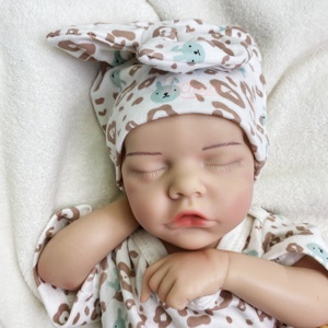 URCHOICE Platinum silikon 44CM bayi perempuan dengan Chubby OEM/ODM modis boneka Reborn untuk penyakit epil& properti foto - Product Image 3