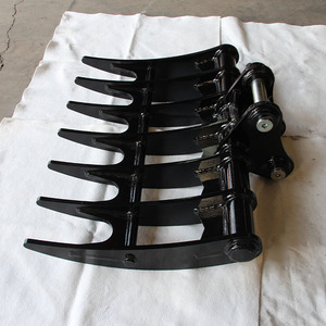 XZFE Mini 5-Tonnen-Bagger Wurzelrechen-Aufsatz zur Reinigung von Kies und Unkraut Zubehör für Kleinbagger Lockerungsrechen - Product Image 3