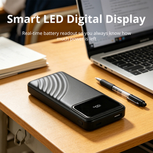 Banco de Energía Portátil de 10000mAh con Cables Integrados Tipo-C, USB e <span class=keywords><strong>iOS</strong></span>, Carga Rápida de 22.5W, Pantalla LED - Product Image 4