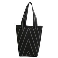 Sac fourre-tout de luxe en tricot 3D grande capacité, personnalisé pour femme, vente en gros d'usine