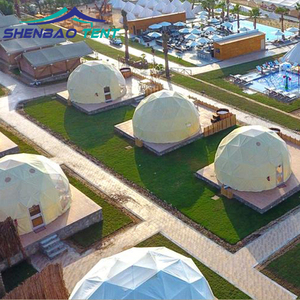 Tende da esterno diametro 6m Hotel Dome House Glamping <span class=keywords><strong>Dom</strong></span> geodetico con copertura del tetto in PVC per il campeggio - Product Image 3