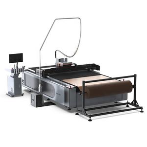 Machine de découpe numérique à grande vitesse pour tissu <span class=keywords><strong>en</strong></span> dentelle à carreaux, t-shirt, table d'alimentation à plat avec <span class=keywords><strong>outil</strong></span> de couteau rotatif - Product Image 1