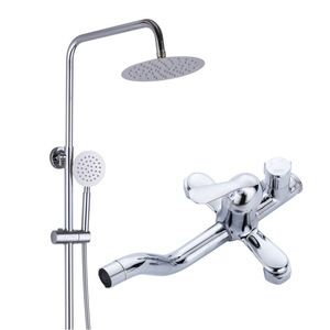 HUICI Modern Style Bath Rain <strong>Shower</strong> Set Hot and Cold Water Column with Diverter Hand <strong>Shower</strong> Faucet <strong>Accessory</strong> for Bathroom - Product Image 6