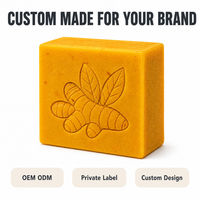 Savon Solide Artisanal au Curcuma pour le Visage et le Corps, Nettoyant, OEM ODM 100g