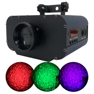 Projetor led com efeito dmx para água, 30w 50w rgbw 4 em 1, colorido, onda de água, luz de palco