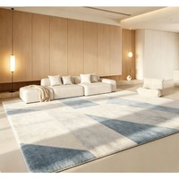TY Modern Luxury Style Large Living Room Area Rug Faux Cashmere Carpet Line Pattern Flat Weave Floor Carpet and Rug for Bedroom