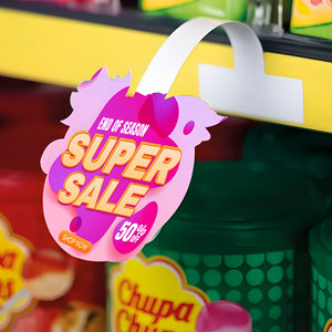 Signe d'étagère en bois en plastique étagère en fil porte-étiquette Clip sur les porte-billets d'étiquette Wobbler - Product Image 2