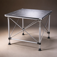 Table pliante tout-terrain, entièrement en aluminium, résistante à l'eau, pieds réglables en hauteur, portable, pour le camping en plein air, table de pique-nique