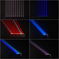 Lot de 10 barres LED linéaires mobiles RGBW 4-en-1 de 40W, IP20, contrôle DMX512, lumière stroboscopique pour scène, DJ, spectacle, boîte de nuit, mariage