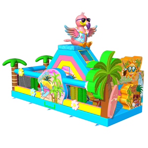 WINSUN - Castillo Inflable Tropical con Tobogán de Flamencos, PVC Impermeable, Certificado CE, Grado Comercial, para Fiestas Infantiles, Parques, Logotipo Personalizado, Diversión - Product Image 4